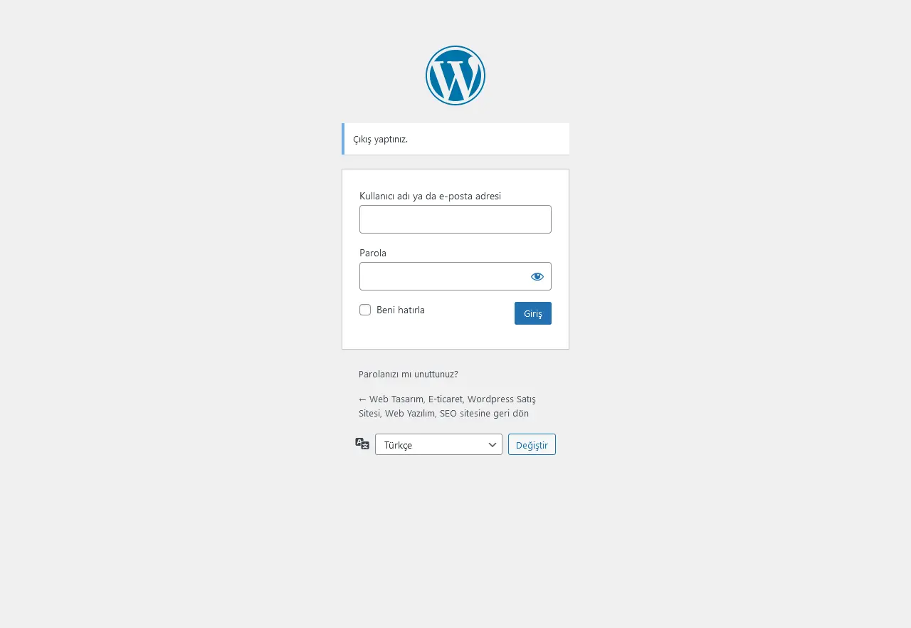 Giriş Ekranı Aracılığıyla WordPress Şifre Değiştirme